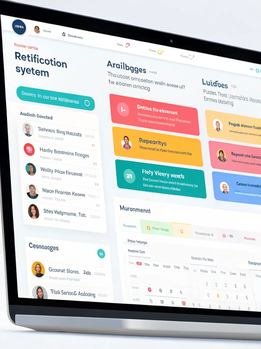 An automated notification system interface displaying upcoming training deadlines, overdue certifications, and policy updates, with options for customizing notification frequency and delivery methods.